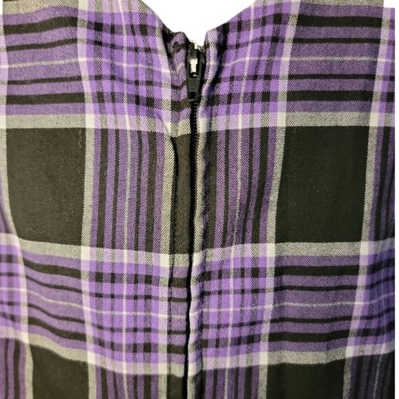 Pinup Couture Celia Dress in Purple Plaid - Picture 8 of 11